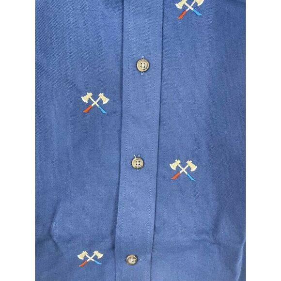Southern Tide Performance Axe Embroidered Button Mens Long Sleeve Shirt Medium - Picture 3 of 8
